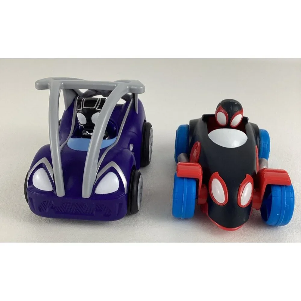 Marvel Spidey & His Amazing Friends Racers Black Panther Miles Morales Cars Lot
